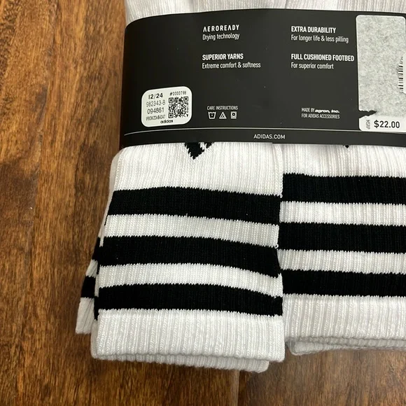 Adidas AEROREADY Crew Socks 6 Pack Size L - Picture 12 of 17